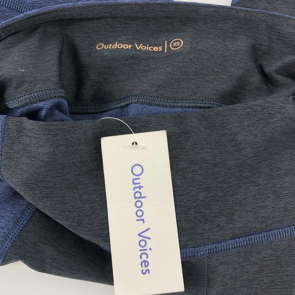 Outdoor Voices Baltic/Night two-tone tech sweat 7/8 length tights leggings XS - Picture 4 of 6